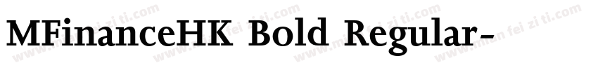 MFinanceHK Bold Regular字体转换